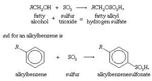 The basic reaction for a fatty alcohol