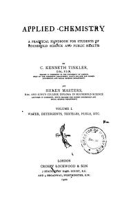 Applied Chemistry by C Kenneth Tinkler and Helen Masters