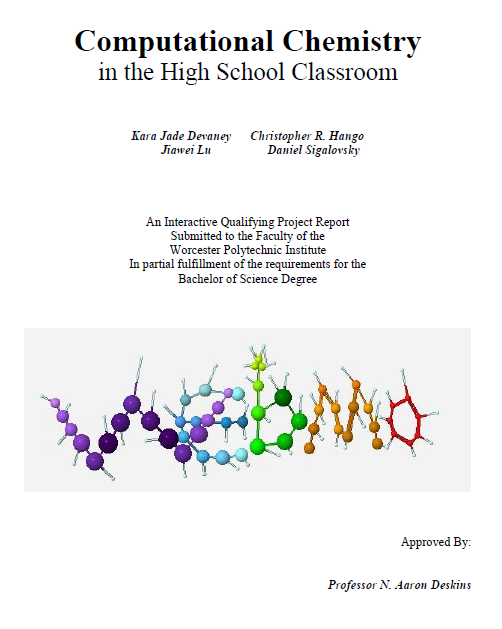 Computational Chemistry in the High School Classroom by Kara Jade Devaney