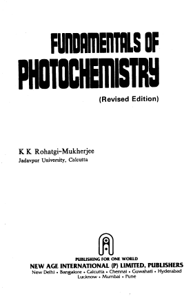Fundamentals of Photochemistry by K K Rohatgi Mukherjee.png