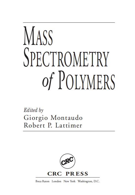 Mass Spectrometry of Polymers By Giorgio Montaudo.jpg
